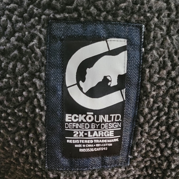 Ecko Unlimited Defined By Design Denim Blue Jacket Size 2X Large - Picture 6 of 7